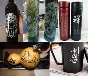 成都龙泉驿区酒瓶葫芦工艺品激光雕刻机